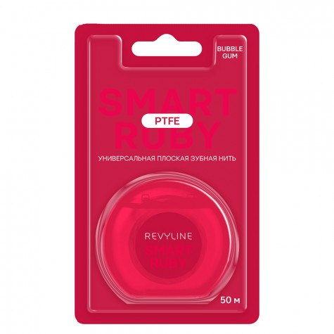Зубная нить Revyline PTFE Smart Ruby, Bubble Gum, 50 м