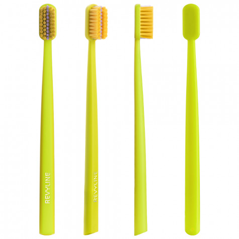 Зубная щетка Revyline SM6000 Ortho салатовая / желтая-фиолетовая