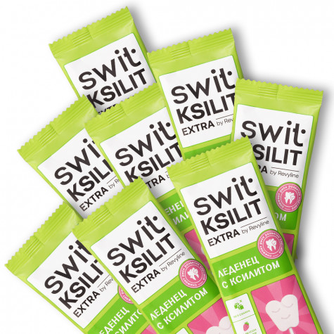Леденцы на палочке Swit by Revyline Ksilit Extra Клубника, 8 шт.