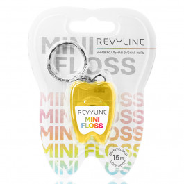 Зубная нить вощеная Revyline floss mini, полиэстер с бамбуковым углем, 15 м, желтая